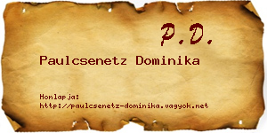 Paulcsenetz Dominika névjegykártya